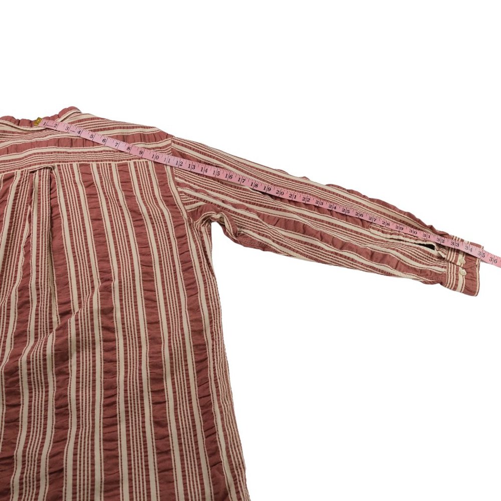 Hugo Boss Men's L Vintage Burgendy Striped Button Down Shirt - Picture 14 of 15